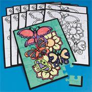 Velvet Art Butterfly Puzzles (pack of 12)