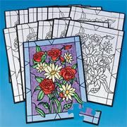 Velvet Art Flower Bouquet Puzzles (pack of 12)