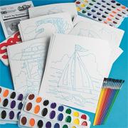 Watercolor Paint-By-Numbers Craft Kit (makes 36)