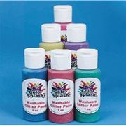 1-oz. Color Splash!� Asst. Washable Glitter Paint  (pack of 6)