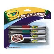 Crayola� Dry Erase Markers Pack of 4 (pack of 4)