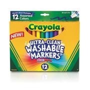 Crayola� Washable Markers, Conical Tips  (box of 12)