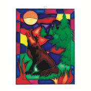 Wolf Nature Scene Stain-A-Frame Sets (pack of 12)