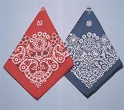 Bandanas - Red/Blue Western  (pack of 12)