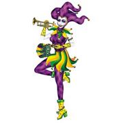 Jointed Mardi Gras Mime  (pack of 4)