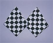 Black and White Check Bandanas  (pack of 12)