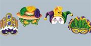 Mardi Gras Paper Half Masks  (pack of 12)