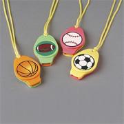 Sports Ball Whistle Necklaces (pack of 12)