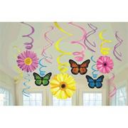SPRING HANGING SWIRL DECORATION PK12