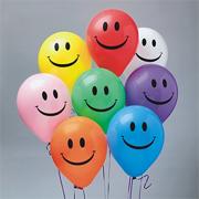 11" Smile Balloons, Assorted Colors  (bag of 100)