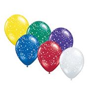11" Stars Around Balloons , Assorted (bag of 100)