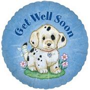 Get Well Puppy Mylar Balloon  (pack of 10)