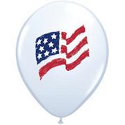 Patriotic Flag and Star 11" Balloon (bag of 100)