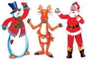 Hinged Christmas Figures  (pack of 6)