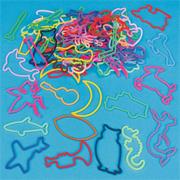 Silly Shape Rubber Bands, Asst. (pack of 72)