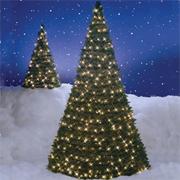 Pull-Up Christmas Tree w/ Lights, 6'