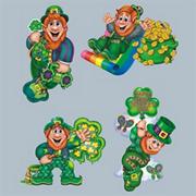 St. Patrick's Day Leprechaun Cutouts  (pack of 4)