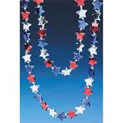 Red, White, and Blue Star Bead Necklace  (pack of 12)