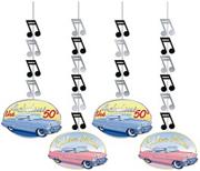 Fabulous 50s Hanging Cutouts (pack of 4)