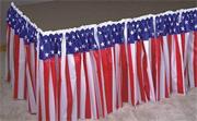 Patriotic Pleated Table Skirt