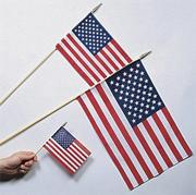 12" Cotton US Flags  (pack of 12)