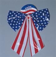 US Flag Bow  (pack of 12)