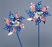 7" Deluxe Stars and Stripes Pinwheels  (pack of 24)