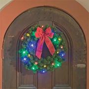Wreath with Multicolor LED Lights