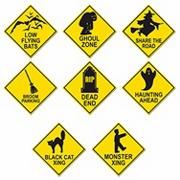 Halloween Road Sign Cutouts (pack of 4)