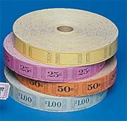 Single Roll Tickets - 25 Cents  (roll of 2000)