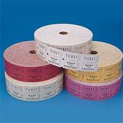 Double Roll Tickets - Assorted Colors  (roll of 2000)
