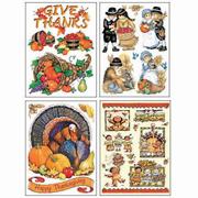 Thanksgiving Clings  (pack of 8)