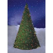 Pull-Up Christmas Berry Tree w/ Lights, 6'