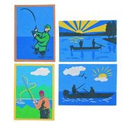 Sand Art Boards 5"x7" - Gone Fish'n  (pack of 12)