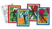 Sand Art Boards 5"x7" - Sports  (pack of 12)
