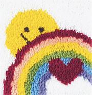 Latch Hook Kit, 12x12 - Sunshine Rainbow