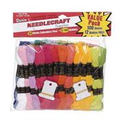 Jumbo 100-Skein Value Pack of Embroidery Floss (pack of 100)