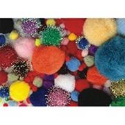 Pom Poms - Assorted Sizes and Colors (pack of 300)