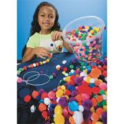 Bucket of Pom Pom Beads