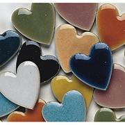 1" Heart Shaped Tile, 1-lb.  (bag of 100)