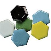 1" Mosaic Tile Shapes - Hexagon, 5-lb.  (bag of 320)