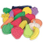 Flat Foam Foods, Fruit and Veggies (set of 18)