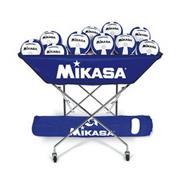 Mikasa� VQ2000 Blue/White Volleyballs with Cart Pack