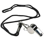 Metal Whistle and Lanyard