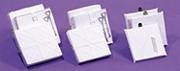 Leather-Tabbed Bases 15"x15"x3" (Set/3)