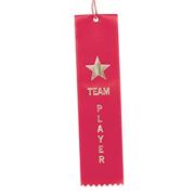 Award Ribbons Team Player-Red  (pack of 50)