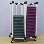 Compact Health Club Step Cart