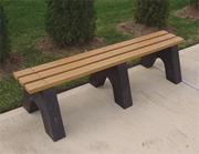 Backless Park Bench