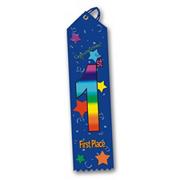 Multicolored Award Ribbon - 1st Place (pack of 25)