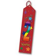 Multicolored Award Ribbon - 2nd Place (pack of 25)